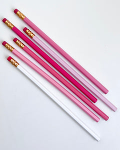 Pink ombre pencils pack