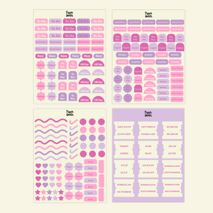 Planning sticker sheets (4 sheets)