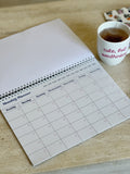 Monthly planner notepad