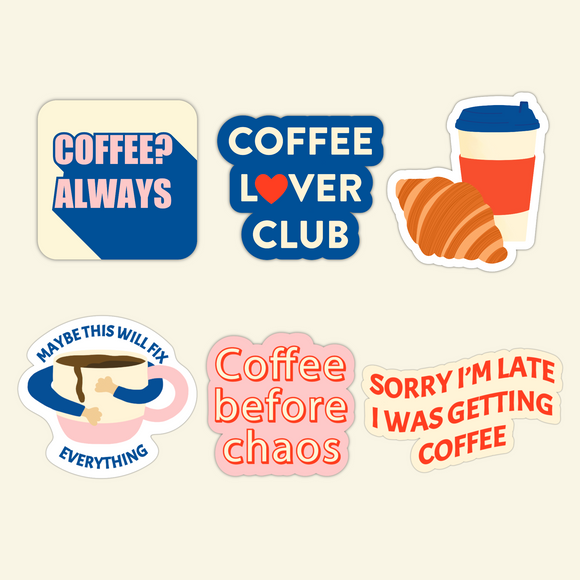 The coffee lover stickers pack