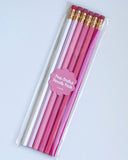 Pink ombre pencils pack