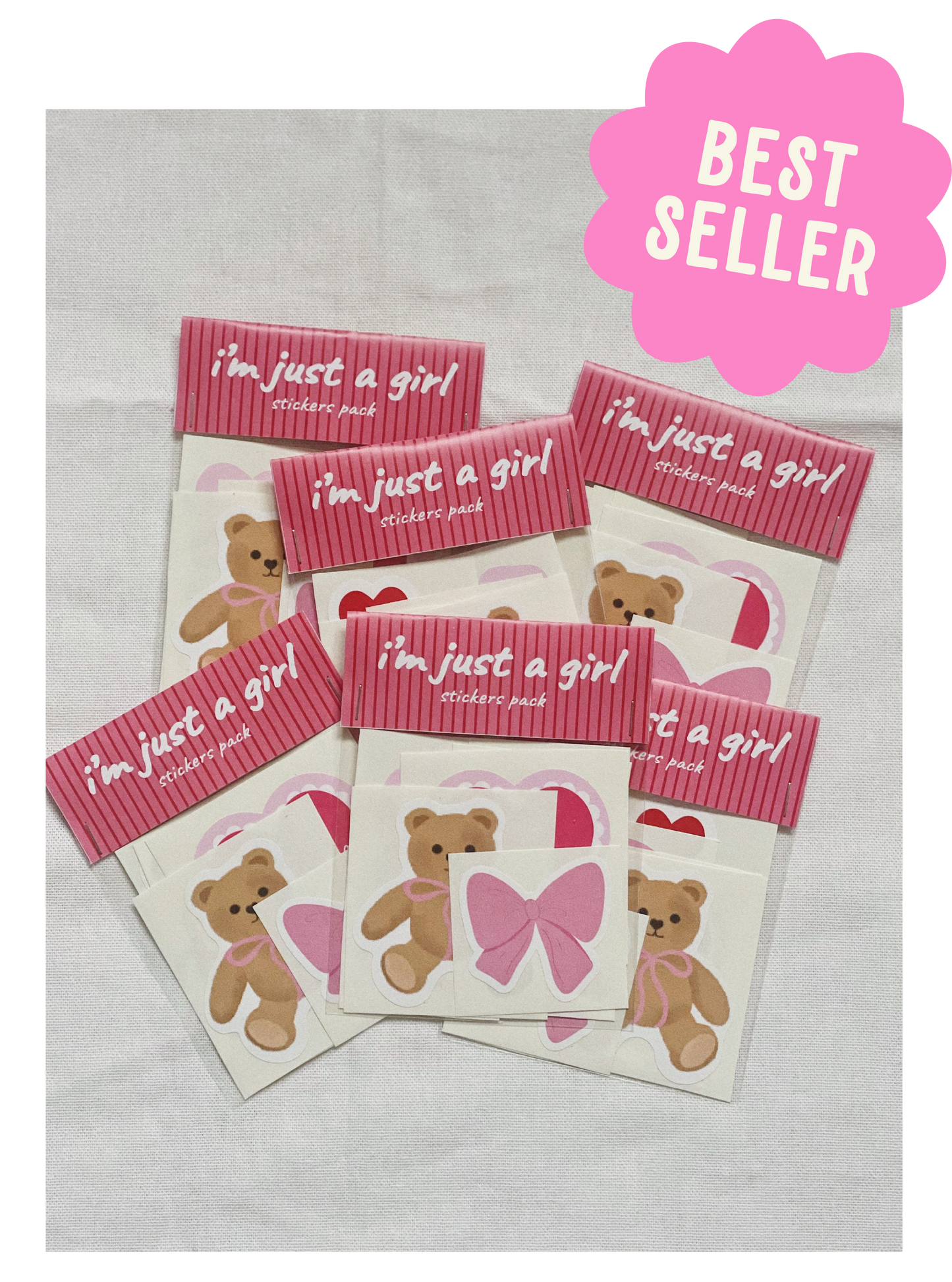 I’m just a girl stickers pack