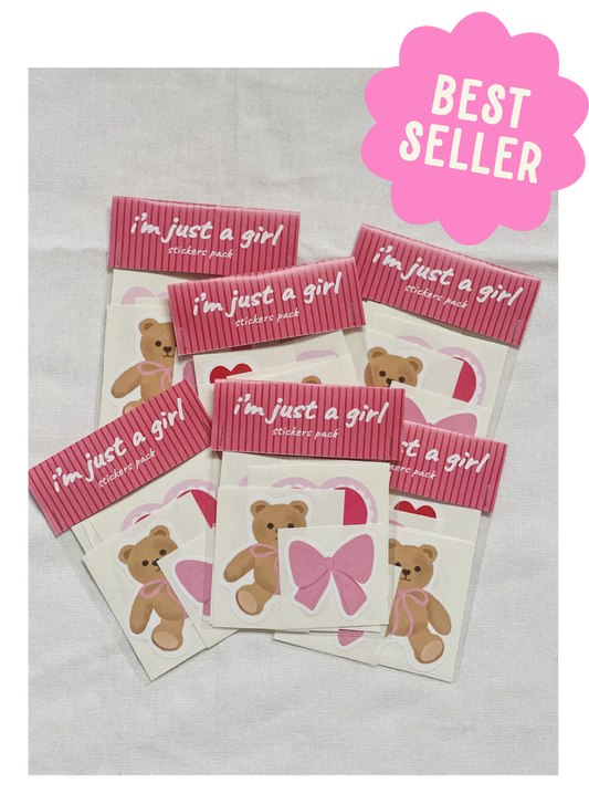 I’m just a girl stickers pack